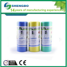 30*33cm YELLOW/BLUE Nonwoven multipurpose cleaning cloth roll